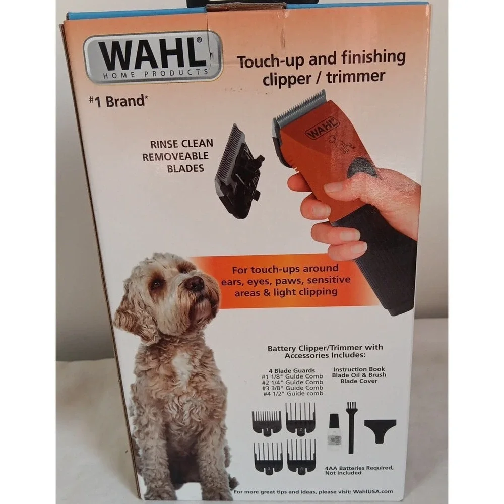 Wahl Touch Up Pet Trimmer Touch Up Clipper Battery Powered Orange/Black READ‎